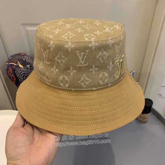 LV新品女士帽子 路易威登雙面牛仔漁夫帽遮陽帽  mm1677
